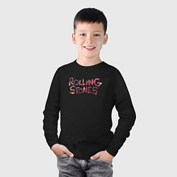 Лонгслив хлопковый детский The Rolling Stones - logo, цвет: черный — фото 2