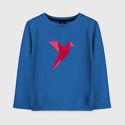 Лонгслив хлопковый детский Геометрическая колибри, цвет: синий