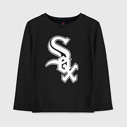 Лонгслив хлопковый детский Chicago white sox - baseball, цвет: черный