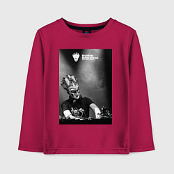 Лонгслив хлопковый детский Boris Brejcha high tech minimal, цвет: маджента