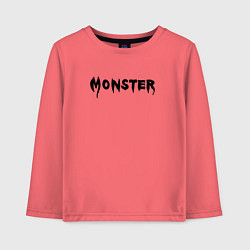 Детский лонгслив Monster black