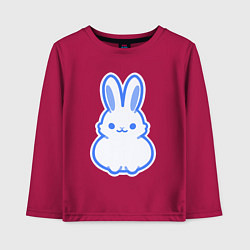 Лонгслив хлопковый детский White bunny, цвет: маджента