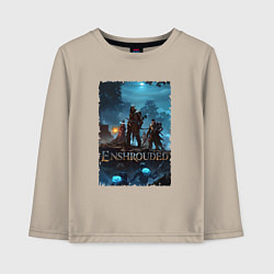 Лонгслив хлопковый детский Герои из Enshrouded, цвет: миндальный