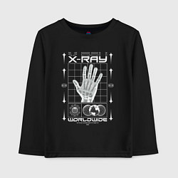 Лонгслив хлопковый детский X-ray streetwear, цвет: черный