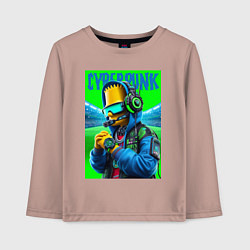 Детский лонгслив Cyber Bart Simpson - ai art fantasy