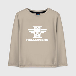 Лонгслив хлопковый детский Helldivers 2: Logo, цвет: миндальный