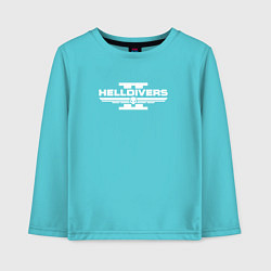 Лонгслив хлопковый детский Helldivers 2: Logo, цвет: бирюзовый