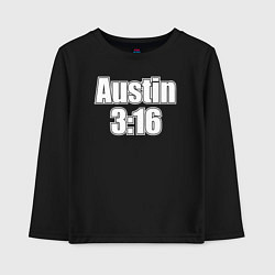 Лонгслив хлопковый детский Стив Остин Austin 3:16, цвет: черный