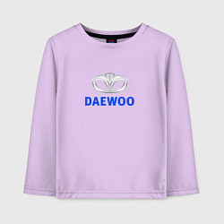 Лонгслив хлопковый детский Daewoo sport auto logo, цвет: лаванда
