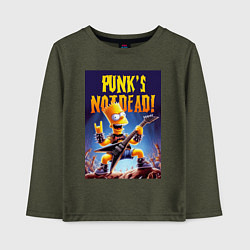 Детский лонгслив Bart Simpson - punks not dead
