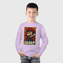 Лонгслив хлопковый детский Jump Mario, цвет: лаванда — фото 2