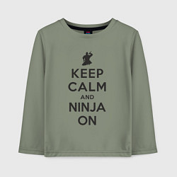 Детский лонгслив Keep calm and ninja on