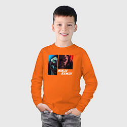 Лонгслив хлопковый детский Ninja Kamui, цвет: оранжевый — фото 2