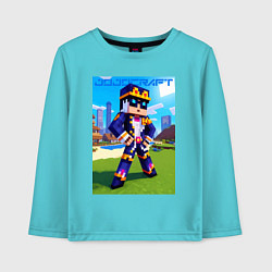 Детский лонгслив Jotaro Kujo and Minecraft - collaboration