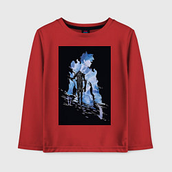 Лонгслив хлопковый детский Поднятие уровня в одиночку охотник Джин Ву, цвет: красный