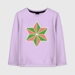 Лонгслив хлопковый детский Звездочка шестиконечная, цвет: лаванда