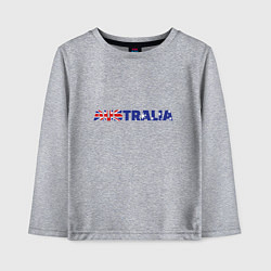 Лонгслив хлопковый детский Австралия арт, цвет: меланж