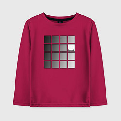 Лонгслив хлопковый детский Recoil - quadro, цвет: маджента