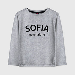 Лонгслив хлопковый детский Sofia never alone - motto, цвет: меланж