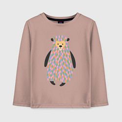 Лонгслив хлопковый детский Добрый мишутка, цвет: пыльно-розовый