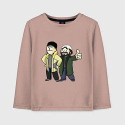 Лонгслив хлопковый детский Vault Jay and silent Bob, цвет: пыльно-розовый