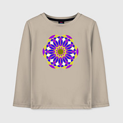 Детский лонгслив Витражная мандала