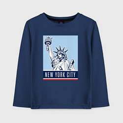 Лонгслив хлопковый детский Style New York, цвет: тёмно-синий