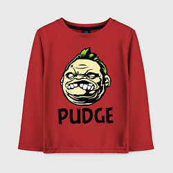 Лонгслив хлопковый детский Pudge Face, цвет: красный