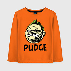 Лонгслив хлопковый детский Pudge Face, цвет: оранжевый