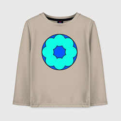 Детский лонгслив Цветочный орнамент из окружностей