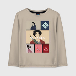 Лонгслив хлопковый детский Самурай Чамплу Мугэн, цвет: миндальный