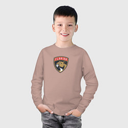 Лонгслив хлопковый детский Florida Panthers NHL, цвет: пыльно-розовый — фото 2