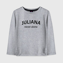 Лонгслив хлопковый детский Juliana never alone - motto, цвет: меланж