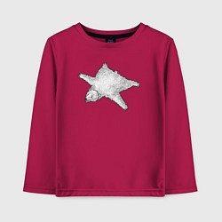 Лонгслив хлопковый детский Шкура медведя, цвет: маджента