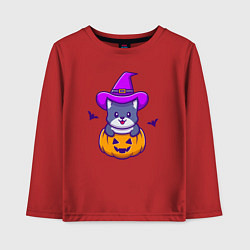 Детский лонгслив Kitty halloween