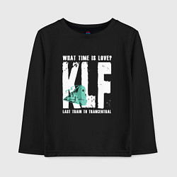 Лонгслив хлопковый детский Klf - What time is love, цвет: черный
