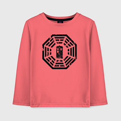 Лонгслив хлопковый детский Tardis dharma, цвет: коралловый