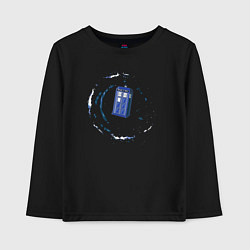 Лонгслив хлопковый детский Galaxy tardis, цвет: черный