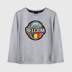 Лонгслив хлопковый детский Belgium, цвет: меланж