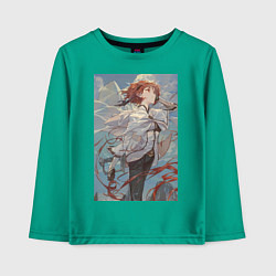 Лонгслив хлопковый детский Реинкарнация безработного Эрис Бореас Грейрат мечн, цвет: зеленый