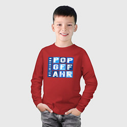 Лонгслив хлопковый детский Devision - Popgefahr shirt, цвет: красный — фото 2