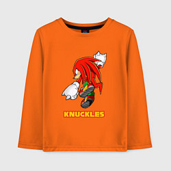 Лонгслив хлопковый детский Knuckles ехидна из соника, цвет: оранжевый