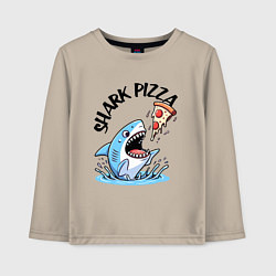 Детский лонгслив Shark pizza - ai art fantasy