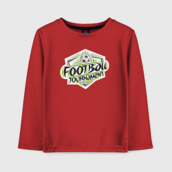 Лонгслив хлопковый детский Футбольный турнир, цвет: красный