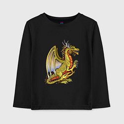 Лонгслив хлопковый детский HOMM3 gold dragon, цвет: черный