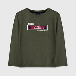Лонгслив хлопковый детский Eyes Yinlin - Wuthering Waves, цвет: меланж-хаки