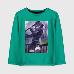 Лонгслив хлопковый детский Последний Серафим Шиноа Хираги, цвет: зеленый