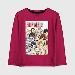 Лонгслив хлопковый детский Хвост Феи Нацу Драгнил убийца драконов, цвет: маджента