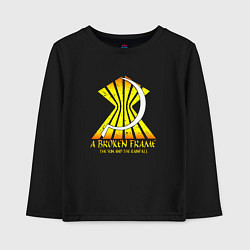 Лонгслив хлопковый детский Depeche Mode - A Broken Frame logo, цвет: черный