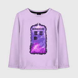 Лонгслив хлопковый детский Violet tardis, цвет: лаванда